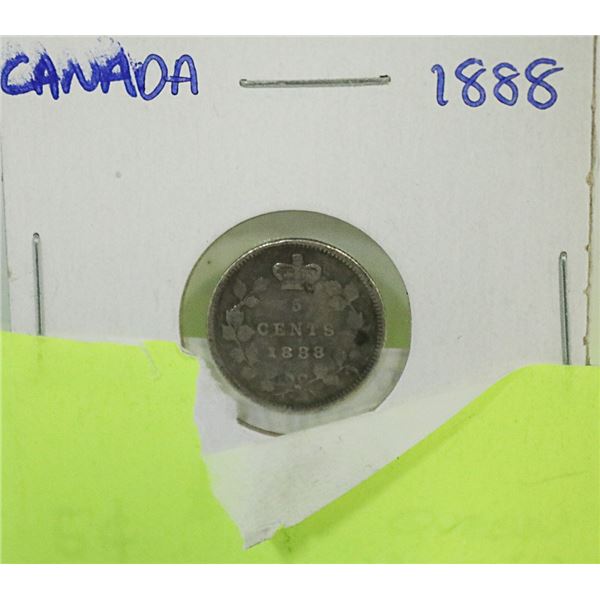 1888 CANADIAN 5 CENT PIECE QUEEN VICTORIA