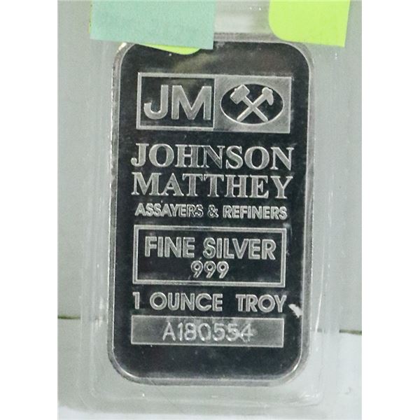 1 TROY OUNCE .999 SILVER BAR
