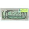 Image 1 : LOT OF THREE 1967 CANADIAN ONE DOLLAR BILLS