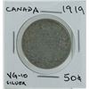 Image 1 : 1919 CANADIAN FIFTY CENT SILVER COIN.