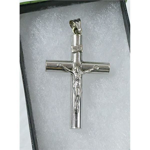 LARGE .925 STERLING SILVER CRUCIFIX 2" H