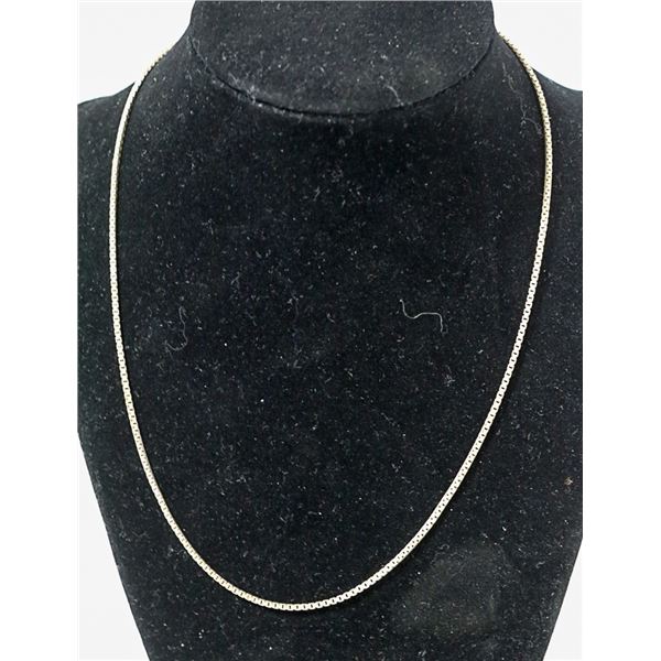 .925 SOLID SILVER ITALIAN BOX LINK CHAIN 18"