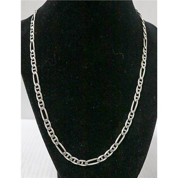 HEAVY .925 SOLID SILVER ITALIAN FIGARO LINK CHAIN