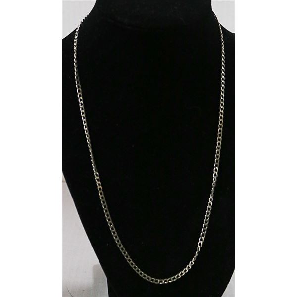 .925 SOLID SILVER ITALIAN CUBAN LINK CHAIN 20"