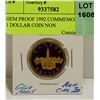 Image 1 : GEM PROOF 1992 COMMEMORATIVE 1 DOLLAR COIN NON