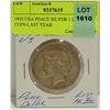 Image 1 : 1935 USA PEACE SILVER 1 DOLLAR COIN-LAST YEAR