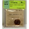 Image 1 : 1989 CANADIAN 1 CENT COIN CERT ICCS MS67 RED
