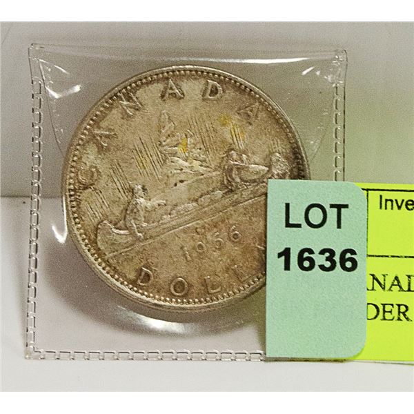 1966 CANADIAN SILVER DOLLR COIN IN HOLDER