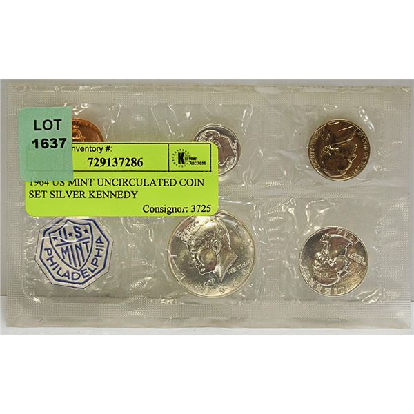 1964 US MINT UNCIRCULATED COIN SET SILVER KENNEDY