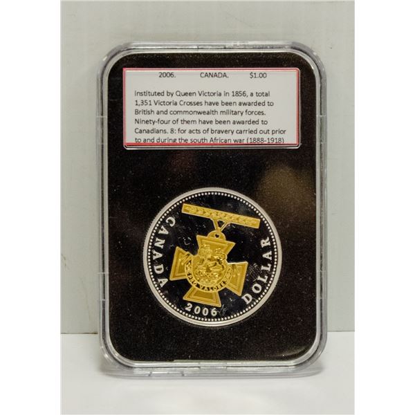 2006 GOLD PROOF SILVER DOLLAR VICTORIA CROSS