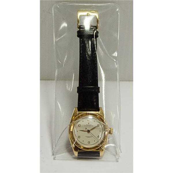 1955 14K GOLD ROLEX 5015 BUBBLE BACK WATCH