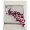 Image 1 : LARGE PHEASANT RHINESTONE BROOCH