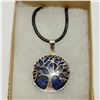 Image 1 : SODALITE STONE IN TREE OF LIFE SHEATH NECKLACE
