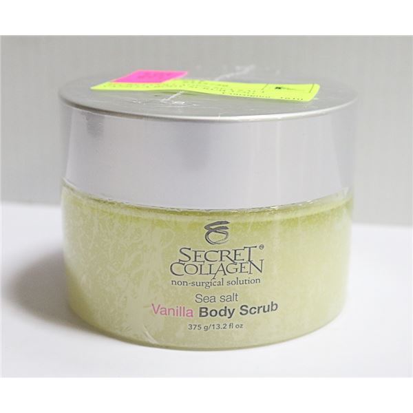 SECRET COLLAGEN SEA SALT VANILLA BODY SCRUB 375G