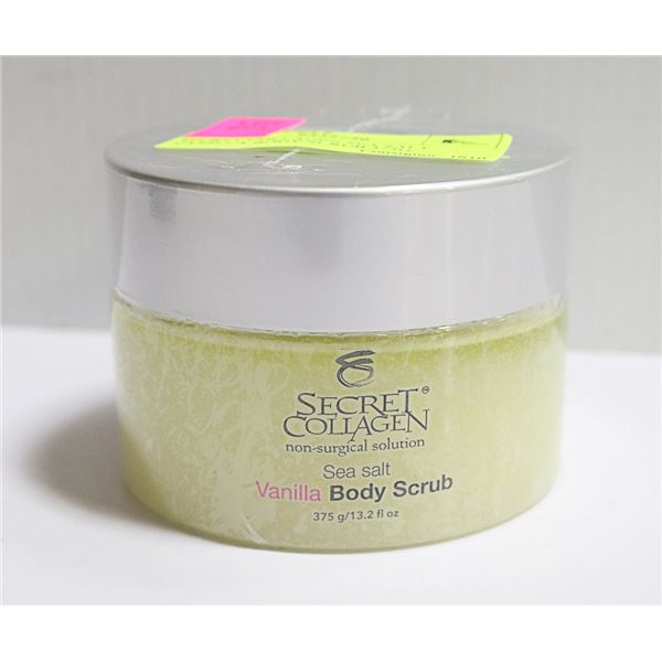 SECRET COLLAGEN SEA SALT VANILLA BODY SCRUB 375G
