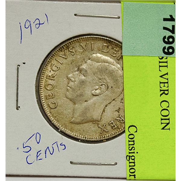 1951 50 CENT SILVER COIN