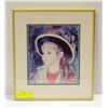 Image 1 : PROFESSONAL MAT & FRAME, 12" X 14", GIRL IN HAT