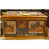 Image 1 : KITTY TAPESTRY COVERED WOODEN TOY CHEST