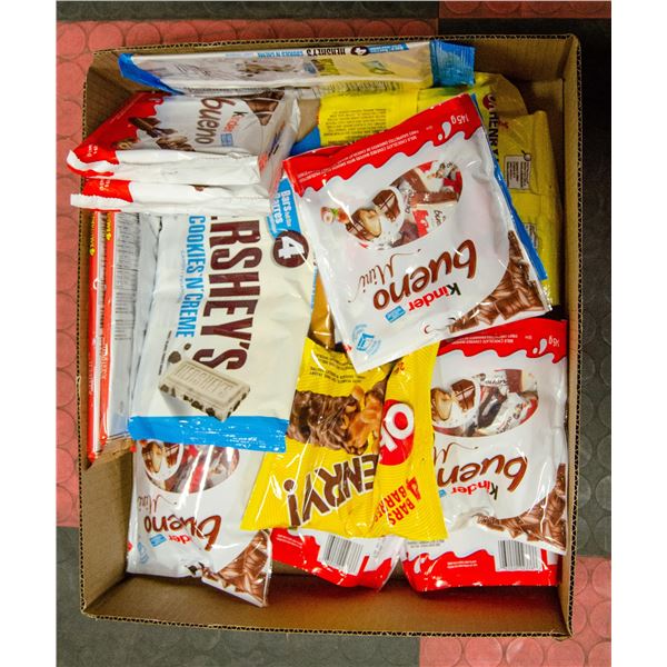 FLAT OF VARIOUS CHOCOLATE BARS