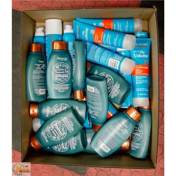 LOT OF SHAMPOO AND CONDITIONER BOTTLES