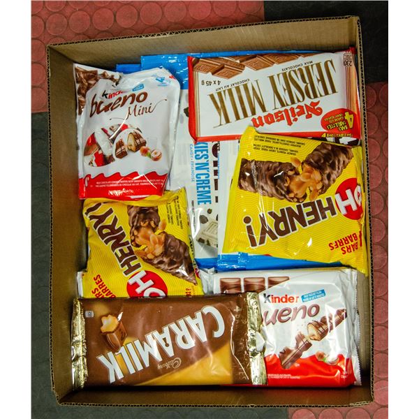 FLAT OF VARIOUS CHOCOLATE BARS