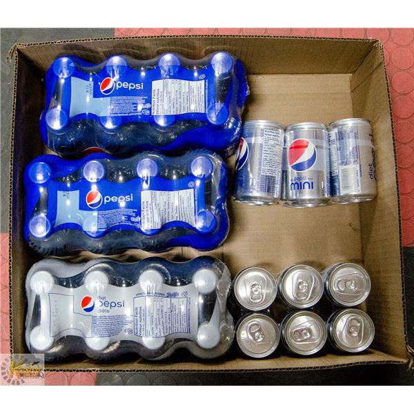 FLAT LOT OF POP BOTTLES AND CANS