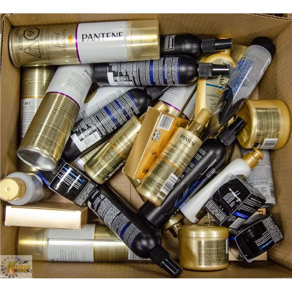 FLAT LOT OF VARIOUS KINDS OF HAIR PRODUCTS