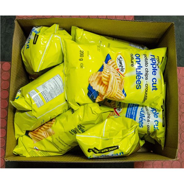 BOX LOT OF POTATO CHIPS