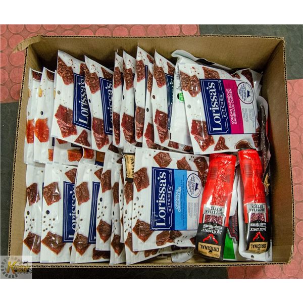 FLAT LOT OF BEEF JERKY PRODUCTS