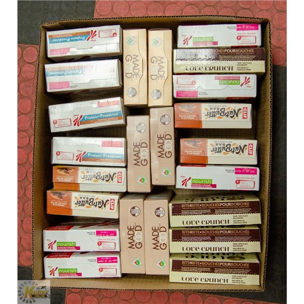 BOX LOT OF GRANOLA BARS