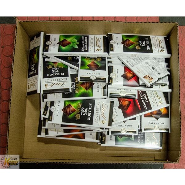 FLAT LOT OF LINDT CHOCOLATE BARS