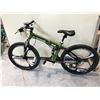 Image 1 : GREEN EUROBIKE G4 24 SPEED DISC BRAKES FULL SUSPENSION FOLDING MOUNTAIN BIKE