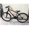 Image 1 : BLACK AND RED SUPERCYCLE 21 SPEED FRONT SUSPENSION 18" FRAME MOUNTAIN BIKE