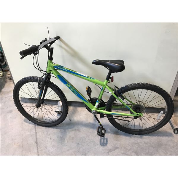 GREEN MOVELO ALGONQUIN 18 SPEED SMALL FRAME MOUNTAIN BIKE