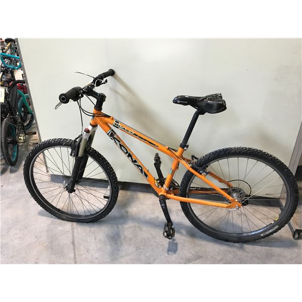 ORANGE KONA BLAST 24 SPEED FRONT SUSPENSION MOUNTAIN BIKE