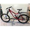 Image 1 : RED KONA STINKY GARBANZO 9 SPEED, DISC BRAKES 16" FRAME FULL SUSPENSION MOUNTAIN BIKE