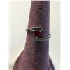 Image 1 : 2 MENS SILVER BANDS, 1 WITH A DIAMOND AND A RUBY LADIES RING