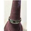 Image 2 : 2 MENS SILVER BANDS, 1 WITH A DIAMOND AND A RUBY LADIES RING