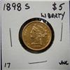 Image 2 : 1898-S $5 U.S. GOLD COIN