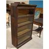 Image 3 : FOUR SECTION OAK BANISTER BOOKCASE