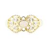 Image 2 : 0.25 ctw Opal And Diamond Ring - 18KT Yellow Gold