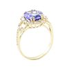 Image 4 : 4.21 ctw Tanzanite And Diamond Ring - 14KT Yellow Gold