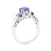 Image 4 : 1.84 ctw Sapphire and Diamond Ring - 18KT White Gold
