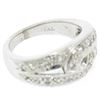 Image 9 : Vintage Platinum 0.50 ctw Round Single Cut Pave Diamond Interlocking Band Ring