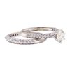 Image 3 : 1.38 ctw Diamond Ring & Wedding Band - 14KT White Gold
