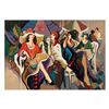 Image 1 : Isaac Maimon, "Cafe Parasol" Limited Edition Serigraph, Numbered and Hand Signed