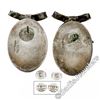 Image 4 : Vintage Sterling Silver Julia Booth Ribbon and Oval White Bone Button Earrings