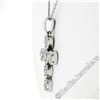 Image 4 : New 14kt White Gold 0.85 ctw Ideal Cut Diamond Multi Circle Cluster Cross Pendan