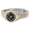Image 7 : Rolex Ladies 2 Tone 18K Black Diamond Lugs Datejust Wristwatch 26MM Oyster Perpe