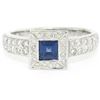 Image 1 : New Platinum Sapphire and Diamond Engagement Ring